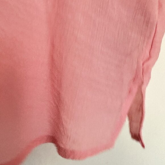 Nanette Lepore Pink Cap Sleeve  Blouse with Pleats and Keyhole Back Womens Small - Picture 5 of 7